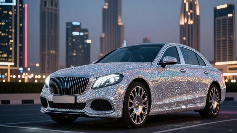 Coche lujoso y llamativo en Dubai