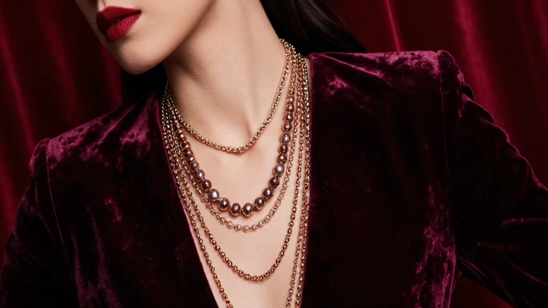 Joyería elegante sobre fondo aterciopelado
