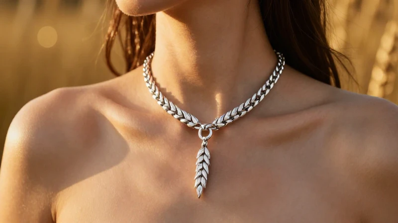 Collar de trigo en fotografía elegante y vibrante