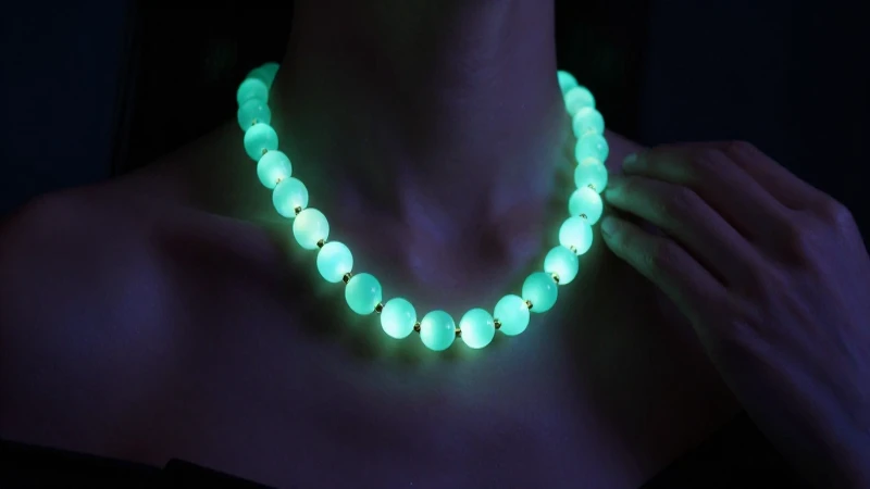 Colgante luminoso en mano elegante