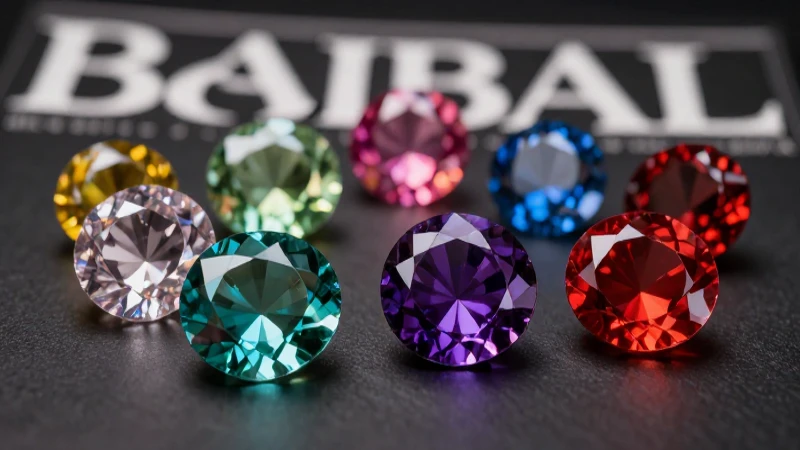 Gemas vibrantes iluminadas con estilo profesional