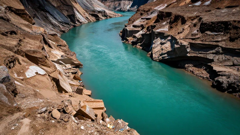 Minería ilegal contamina el río con turbiedad turquesa