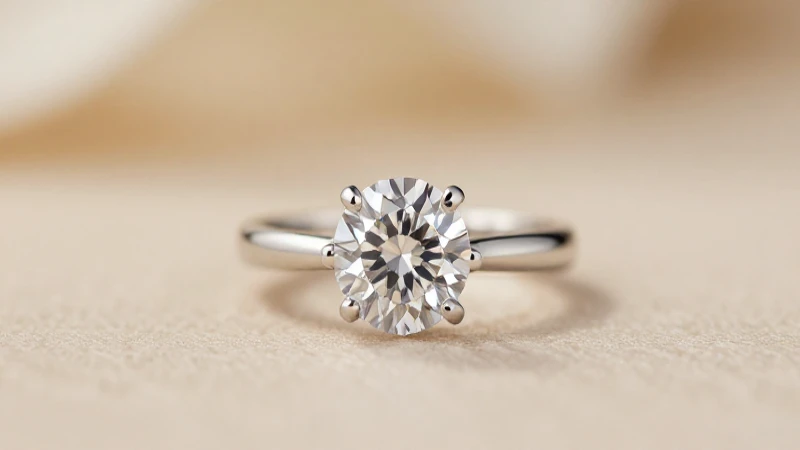 Anillo de compromiso radiante con efecto profesional