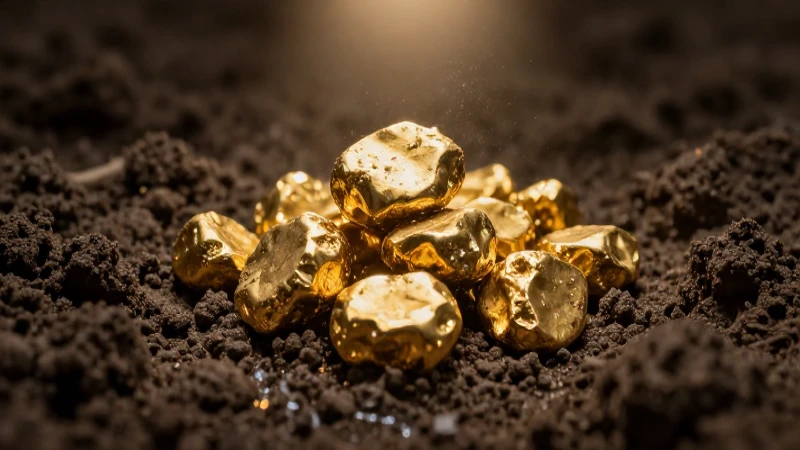 Cómo detectar si un bulto de tierra contiene oro 5 Detalles dorados emergen del fondo oscuro