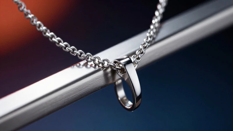 Cómo distinguir entre plata y acero 6 Joyería brillante en primer plano dramático