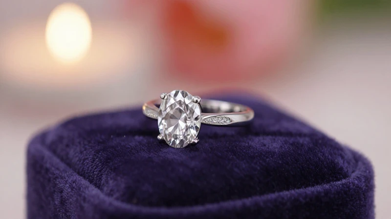 Cómo elegir el anillo de compromiso perfecto para tu pareja 2 Anillo de compromiso elegante, iluminación suave y romántica