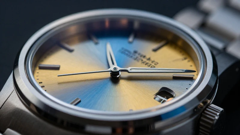 Reloj de titanio lujoso y brillante
