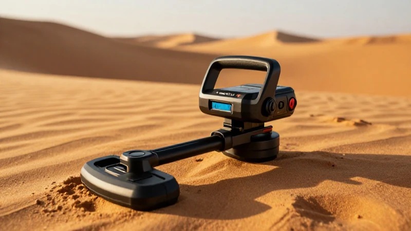 Detector Nokta Deephunter en ambiente dorado