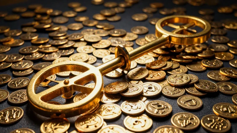 Detecta monedas antiguas con iluminación dramática