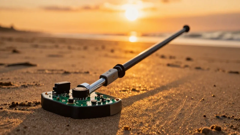 Cómo hacer detectores de metales caseros para la playa 2 Atardecer vibrante en playa con detector metálico