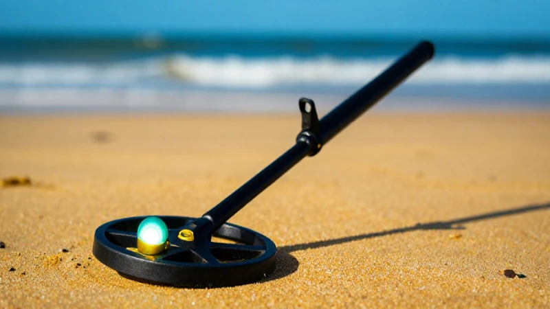 Cómo hacer detectores de metales caseros para la playa 7 Playa dorada capturada con enfoque dramático e intenso