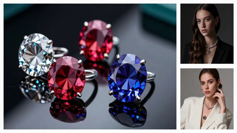 Joyería de rodio elegante y vibrante