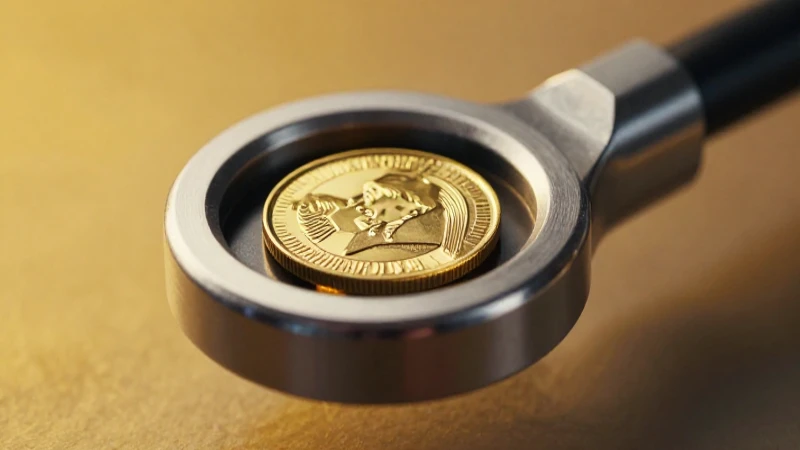 Moneda dorada resalta en estudio profesional