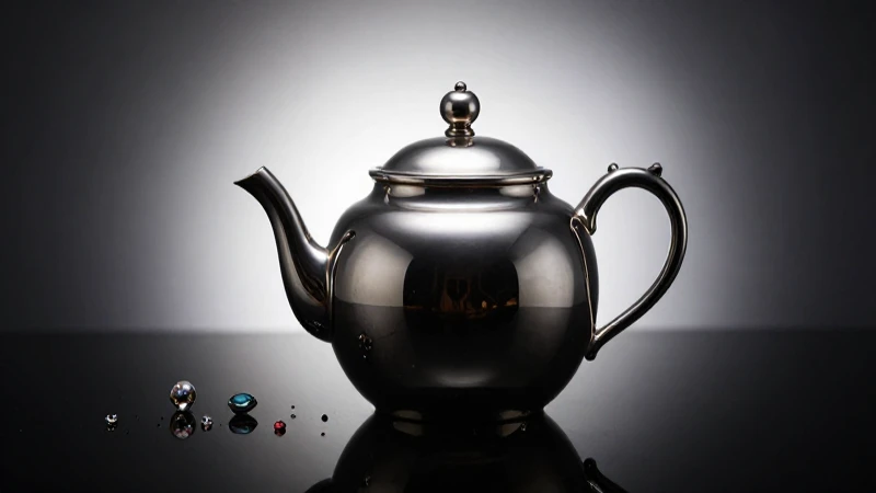 Cómo limpiar la plata negra y devolverle su brillo original 12 Tetera plateada brillante con joyas lujosas