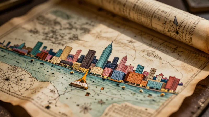 Antiguo mapa revela una ciudad vibrante