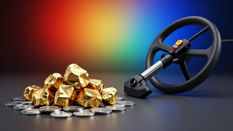 Cómo puedo empezar a buscar tesoros de oro y plata con un detector de metales 4 Tesoros metálicos en primer plano, gran detalle