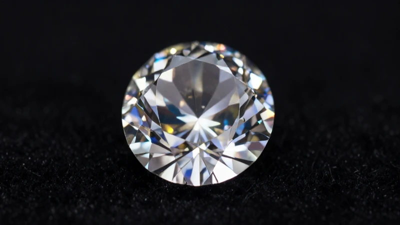 Diamante brillante sobre fondo negro elegante