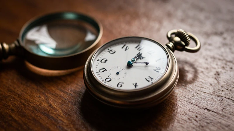Reloj antiguo con iluminación cinematográfica dramática