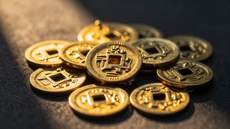 Monedas antiguas relucen con iluminación cinematográfica