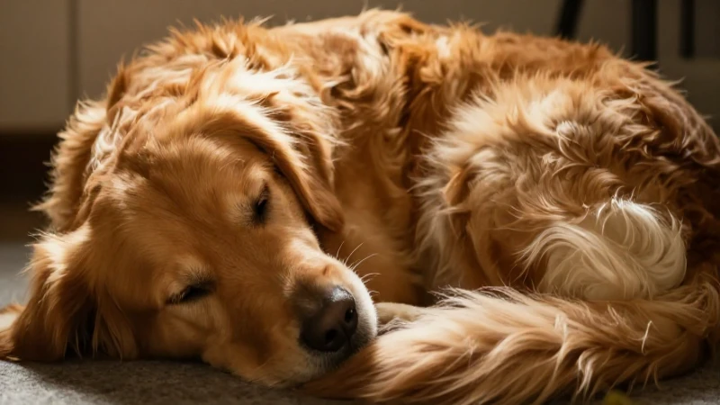 Retrato cálido y elegante de un golden retriever