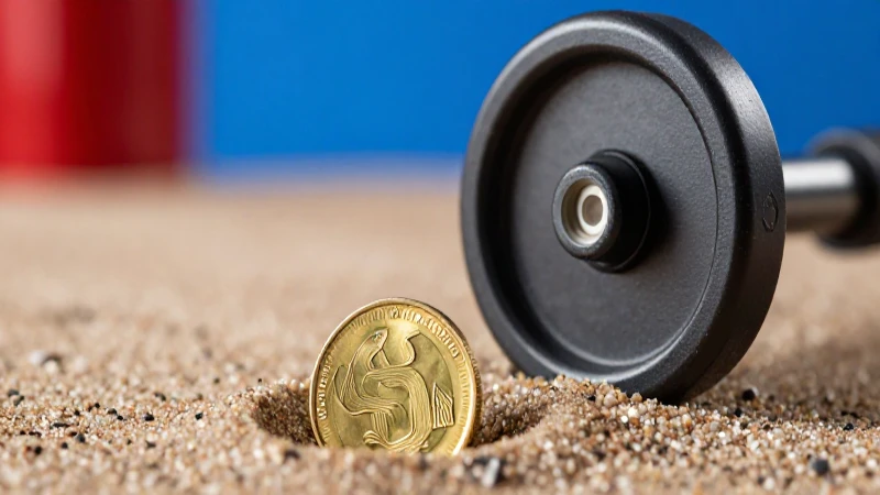 Cómo realizar una revisión con detector de metales de forma efectiva 2 Detecta una moneda dorada en arena brillante