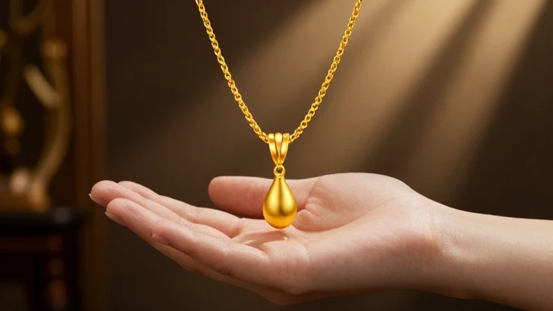Cómo saber si una joya es de oro verdadero: Guía práctica 7 Gargantilla dorada resalta con iluminación dramática