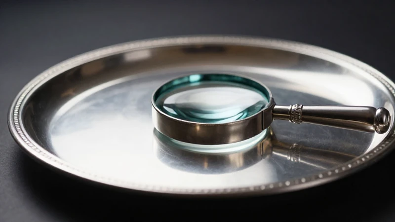 Plata brillante bajo lupa, composición elegante