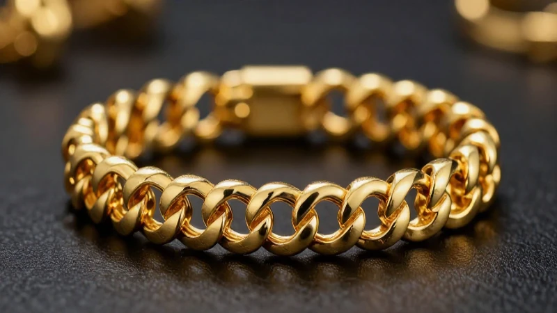 Pulsera italiana de oro, diseño elegante y radiante