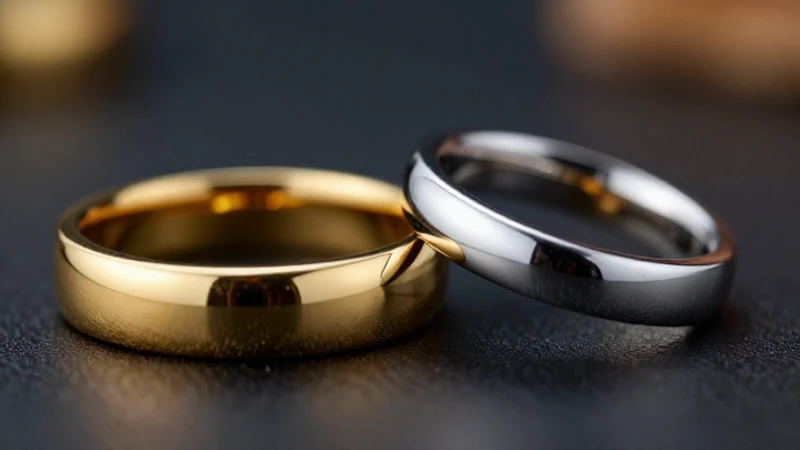 Anillos dorados y plateados en detalle impactante