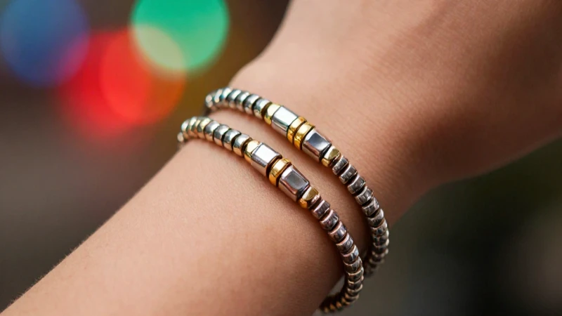 Ideas únicas para frases significativas en pulseras: cuáles 2 Pulsera dorada destacada con fondo cálido y vibrante