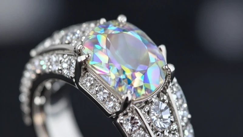 Joyas blancas relucientes con gran detalle