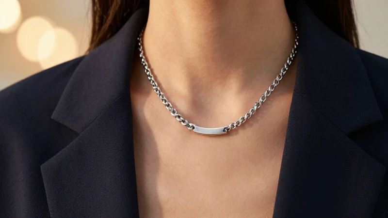 Cadena plateada: estilo elegante y versátil
