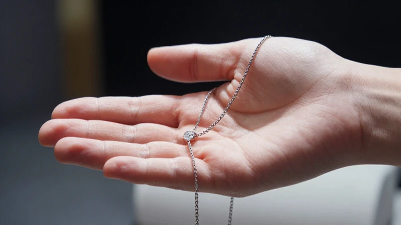 Cadena de plata: limpieza, medición y brillo