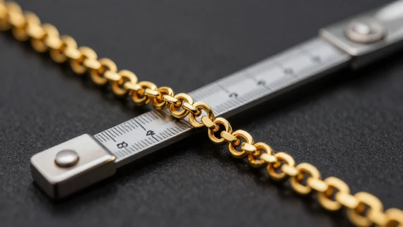 Cadena dorada y herramientas plateadas en estudio