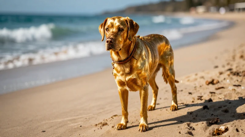 Fotografía llamativa de oro en la playa