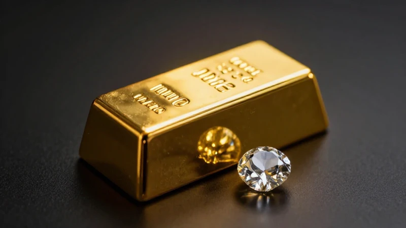 Oro y diamante en iluminación dramática