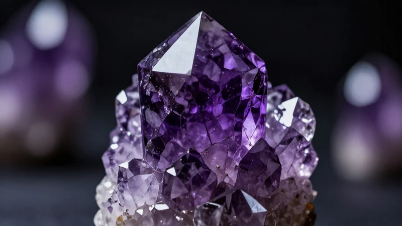 Qué es el cuarzo: Usos, tipos y características en México 7 Cristales amatistas en primer plano, luz dramática