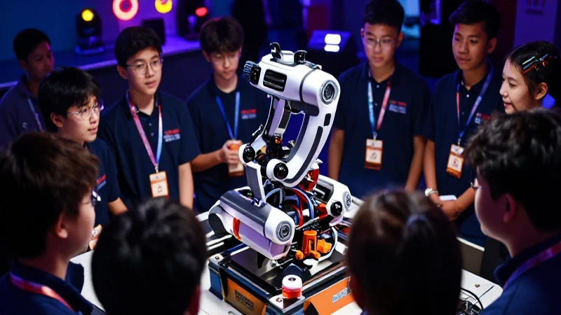 Robot ganador celebra con estilo cinematográfico