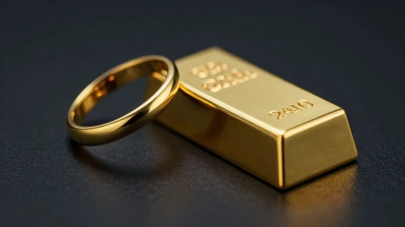 Conoce cómo diferenciar entre oro de 24k y 18k 4 Anillo y lingote de oro contrastan sutilmente