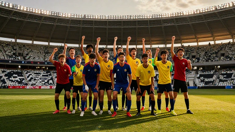 Equipo juvenil vibra en espectacular fotografía deportiva