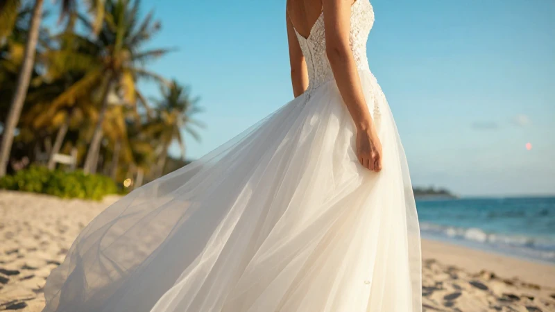 75 cosas de boda imprescindibles que no puedes olvidar 9 Boda elegante en playa tropical con luz dorada