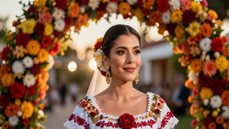 75 cosas de boda imprescindibles que no puedes olvidar 32 Novia mexicana, elegante y llamativa fotografía