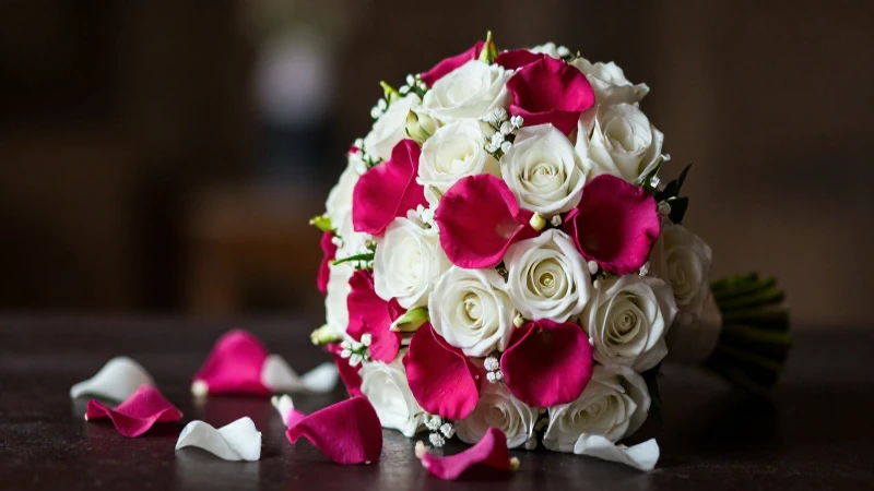 75 cosas de boda imprescindibles que no puedes olvidar 21 Ramo elegante, enfoque suave y fondo desenfocado