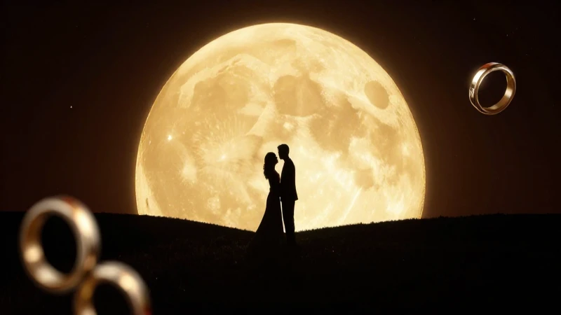 75 cosas de boda imprescindibles que no puedes olvidar 37 Silueta enamorada bajo la luna brillante