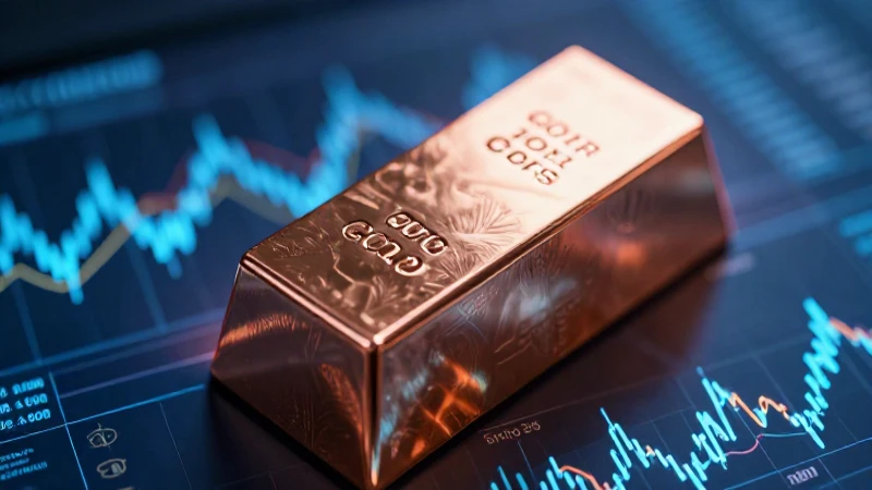 Cobre, finanzas azules, luz cinematográfica brillante