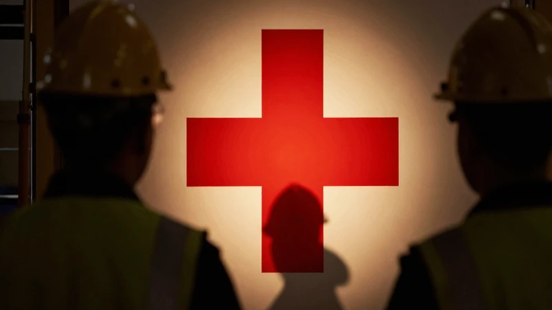 Imagen impactante: voluntarios y acero en rojo