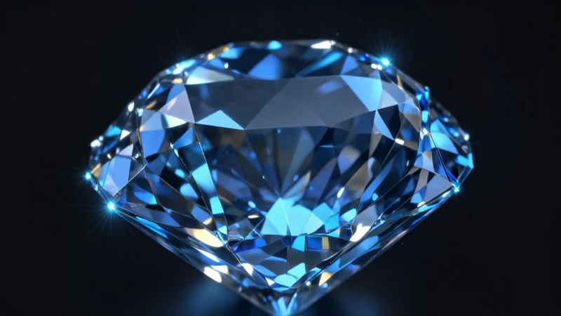 Cuál es el material más duro del mundo y cómo se mide su resistencia 3 Cristal azul brillante con iluminación cinematográfica