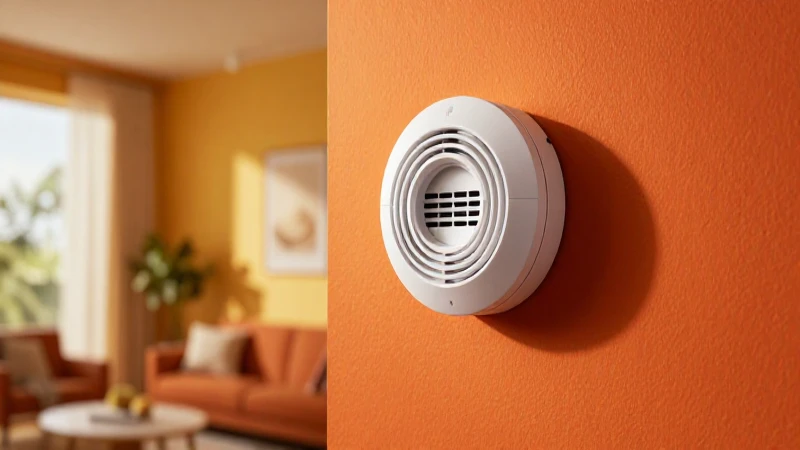 Hogar inteligente vibrante y acogedor con detector de gas