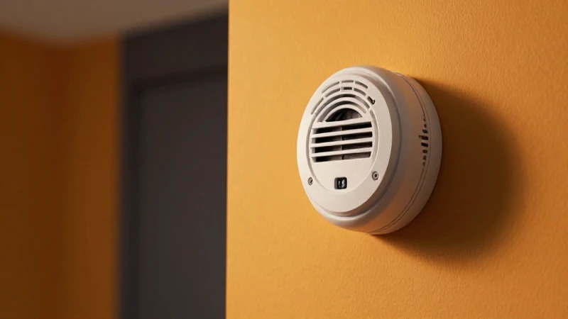 Hogar moderno con detector de gas destacado