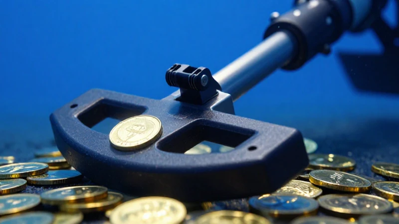 Monedas doradas brillan bajo el agua